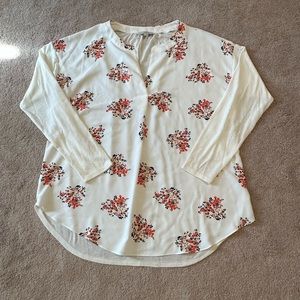 Loft Floral Long Sleeve Blouse Shirt